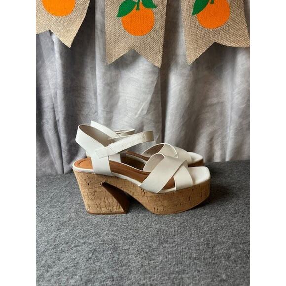 Sarto By Franco Sarto Donati Cork Platform Sandal Shoe Size 9.5 - Picture 3 of 9